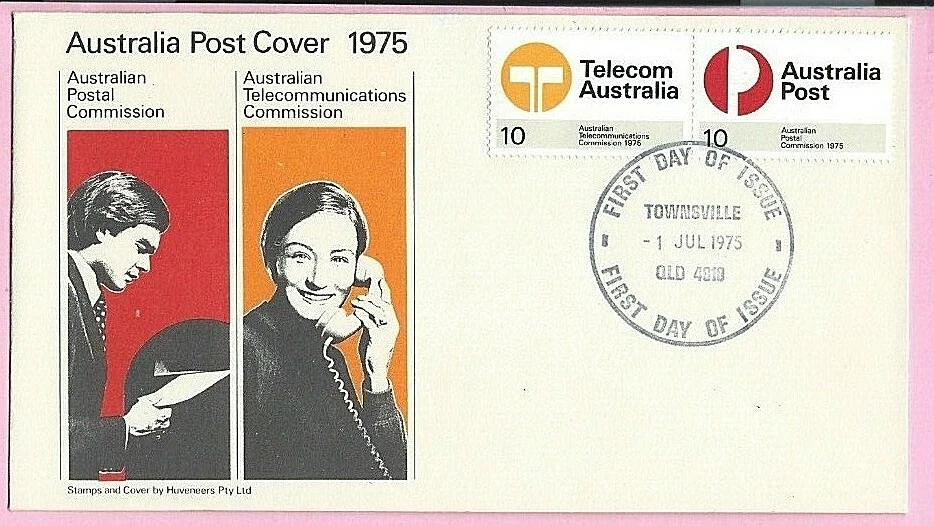 AUSTRALIA 1975 FDC - POST & TELECOMS - Fdi TOWNSVILLE. QLD - Image 1 of 1