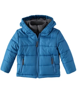 Rothschild Contrast Fleece Vestee Puffer Jacket Baby Boy 18M Ocean Blue Full Zip - Picture 1 of 18