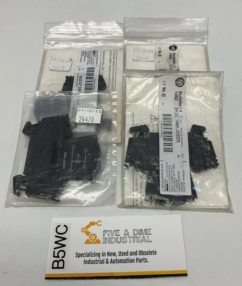 Allen Bradley 1492-JD3DR Lot of 4  Ser A Terminal Block  - Image 1 of 4