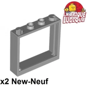 Lego 2x window fenêtre 1x4x3 No Shutter Tabs cadre gris/light bluish gray 60594 - Picture 1 of 1