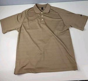 Slazenger Golf Polo Shirt Men's Large 3-Button Wicking Breathable Brown - Picture 1 of 9