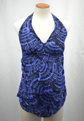 Tankini Liz Lange MATERNIDAD Negro Púrpura Halter NUEVO TANQUE DE NATACIÓN TOP TALLA M Foto 1 de 4