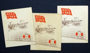 3 Vintage RMS MAURETANIA Cruise Ship HORSE RACE CARD / CUNARD WHITE STAR LINE - Picture 1 of 2