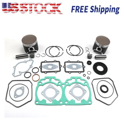For SKI-DOO MXZ 800 TOP END REBUILD KIT DUAL RING PISTONS BEARINGS GASKETS 00-07 - Image 1 of 4