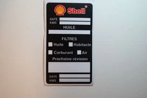 X5 X10 X20 X50 X100 Etiquettes Vidange Shell Autocollant Entretien Huile Filtre - Picture 1 of 1