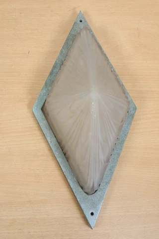Art Deco Style Original Opaque Frosted Glass Chrome Flush Wall Light Shade Cover