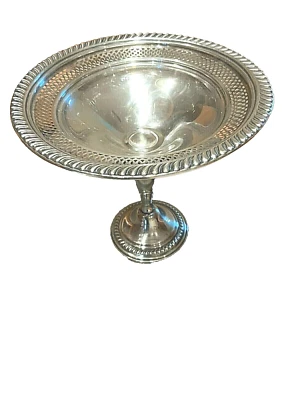 EMPIRE STERLING SILVER WEIGHTED BASE PEDESTAL COMPOTE, IN EXCELLENT CONDITION - Image 1 of 4