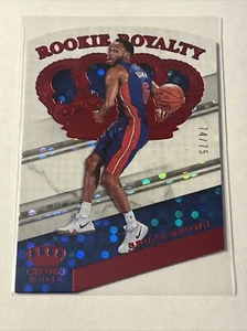 2018-19 Panini Crown Royale Rookie Royalty Red Bruce Brown #74/75 Pistons - Picture 1 of 2