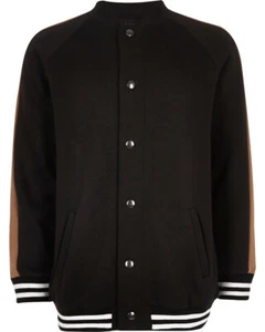 River Island Boys Black Block Bomber Jacket - Picture 1 of 3