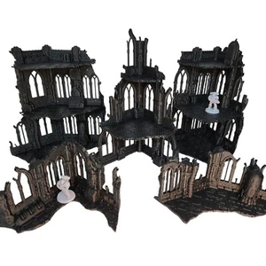 Gothic Building Ruin SetA 28mm Sci-Fi Tabletop Wargame Terrain - Picture 1 of 7
