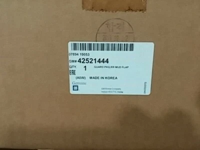 Protector contra salpicaduras moldeado trasero GM OEM NUEVO guardabarros 15-17 Chevrolet Trax 42521444 Foto 1 de 4