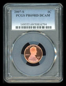 2007 S Lincoln Memorial Cent PCGS PR69 RD DCAM - Picture 1 of 2