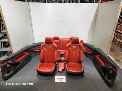 ✅ 15-18 OEM BMW F82 M4 F32 cupé rojo cuero completo interior asientos térmicos conjunto * Foto 1 de 4
