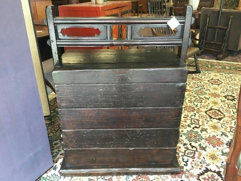 Antique Stacking Storage Chest Chinese Old Gift Carrier Cover