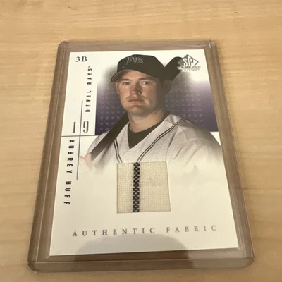 2001 SP GAME USED EDITION Aubrey Huff Authentic Fabric Jersey  - Image 1 of 2