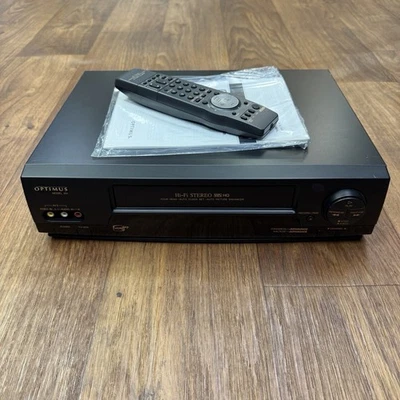Optimus 201 VCR 4 cabezales HiFi VHS reproductor grabadora manual + control remoto ~ probado funciona Foto 1 de 4