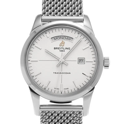 RELOJ BREITLING Transocean día y fecha A4531012/G751 plateado 689379 Foto 1 de 4