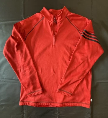 Pulôver Adidas Golf Active vermelho quarto de zíper desempenho tamanho médio (M) - Imagem 1 de 3
