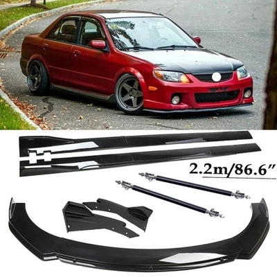 For Mazda Protege Front Bumper Lip Body Kit Spoiler Side Skirt Rear Lip Glossy - Image 1 of 4