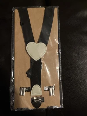 Suspenders with heart clips and  Bow Tie - Image 1 of 3