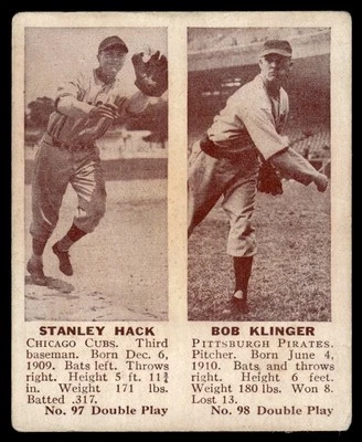 1941 DOUBLE PLAY STANLEY HACK/BOB KLINGER #97/98 - Image 1 of 2