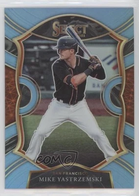 2021 Panini Select Concourse Carolina Blue Prizm /35 Mike Yastrzemski #79 - Image 1 of 2