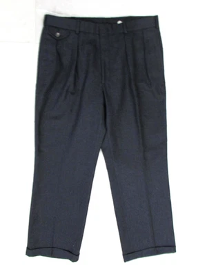 Pantalones de lana vintage Polo Ralph Lauren 36x 30 para hombre gris plisado con puños Foto 1 de 4