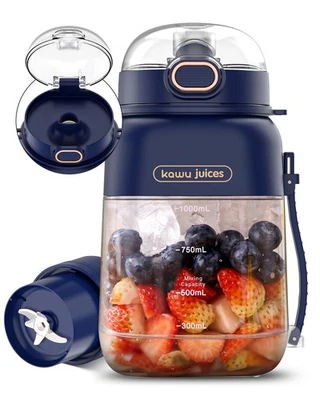 Licuadora portátil, licuadora de batidos, licuadoras personales con 34,1 oz, sin BPA, L... Foto 1 de 4