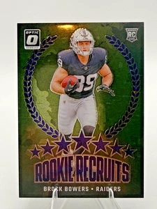 2024 Donruss Optic Brock Bowers Rookie Recruits Purple Stars 05/25 RC Raiders - Picture 1 of 2