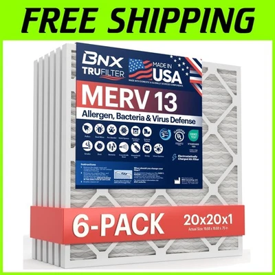 TruFilter MERV 13 Air Filter 6-Pack - Electrostatic Pleated - Image 1 of 4