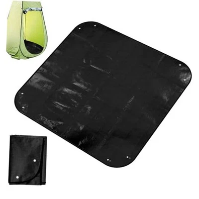露营淋浴帐篷地板垫,39.4x39.4英寸更换帐篷底部垫便携式黑色 — 第 1/4 张图片