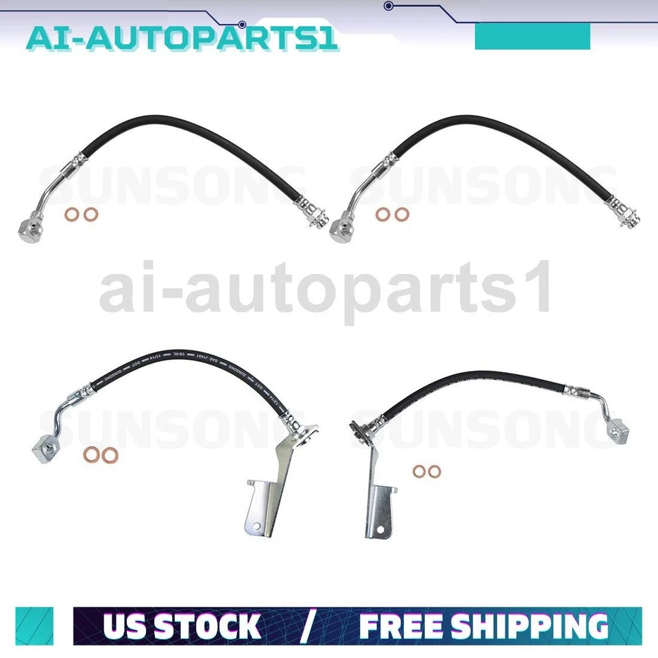 Manguera hidráulica de freno trasero delantero 4 piezas para Buick Allure 2005 2006 2007 2008 2009 Foto 1 de 4