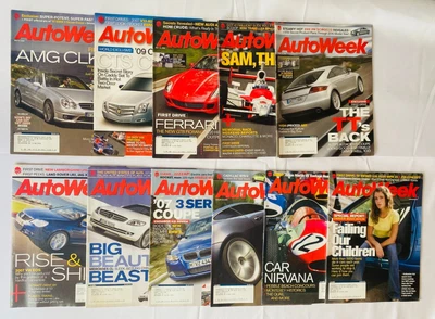 Vintage Autoweek Magazine Lot of 11 Year 2006 Audi Ferrari BMW Mercedes Benz - Image 1 of 4