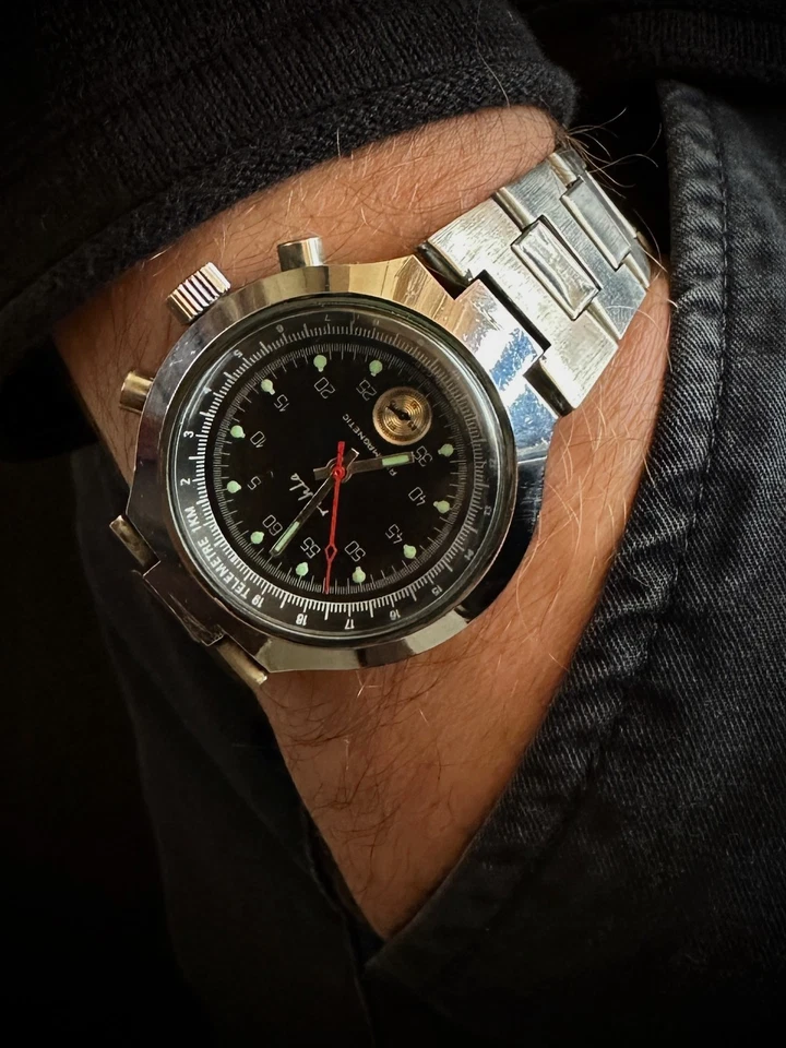 RUHLA Chronograph 1970s Vintage men’s watch GDR period mechanical Antimagnetic - Image 1 of 4