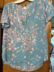 #2416 NYDJ Flatterärmel Bluse Gr. L - Bild 1 von 1