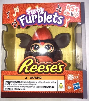 Furby Furblets REESE'S Peanut Butter Cup 3-Inch Over 45 Sounds (Speak Furbish) - Image 1 of 4
