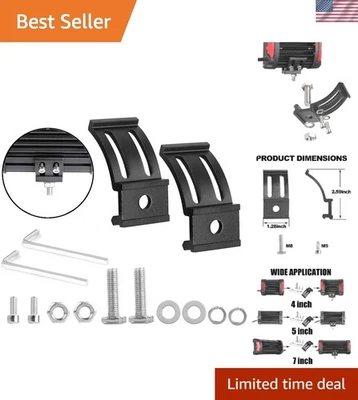Universal Side Mounting Brackets for 4-54" LED Lights - Easy Install & Durable - Image 1 of 4