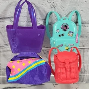 Barbie Doll Bags Lot Of 4 Backpacks Beach Tote Gym Duffle Mattel - Picture 1 of 6