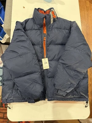 Chaqueta acolchada reversible Karl Kani KK1769 azul marino/naranja talla L nueva con etiquetas - $285 al por menor Foto 1 de 4