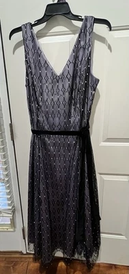 Adrianna Papell Women's Formal Dress Beaded Sequin, Size 20W Blue/Black Coloring - Image 1 of 4