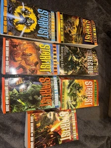 7 Vintage Starfist Paperback Book Lot Scifi Series 1-7 But Missing #2 - Picture 1 of 8