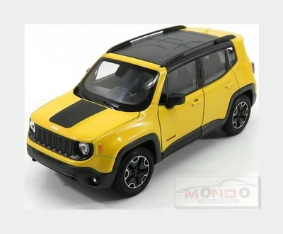 1:24 Welly Jeep Renegade Trailhawk 2017 Yellow Black WE24071Y Modellino - Immagine 1 di 2