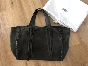 Top! Closed Wildleder Tasche Leder Shopper Schultertasche Grün NP499€ Handtasche - Bild 1 von 4