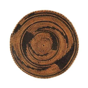 Cesta Tutsi tejido apretado plana Ruanda - Imagen 1 de 4