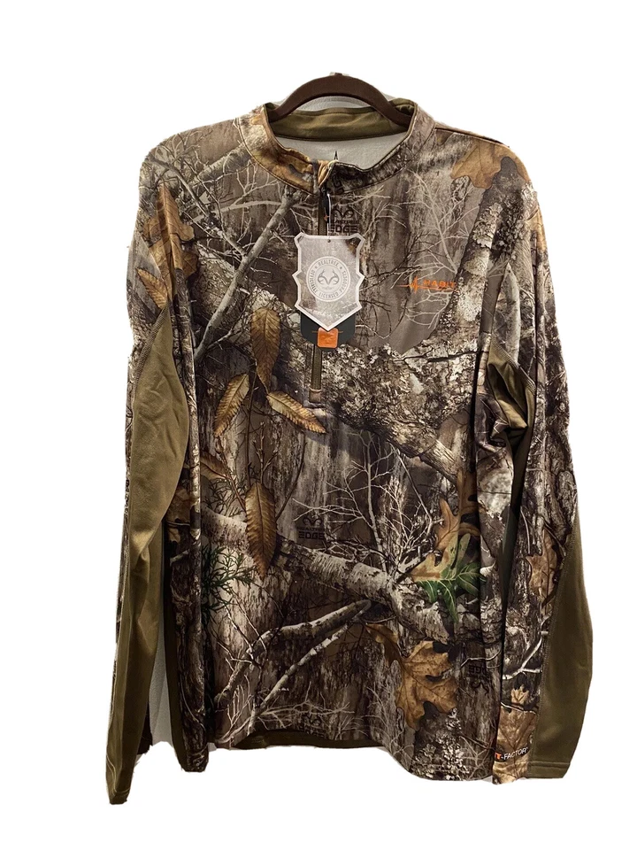 HABIT Buck Hill Base Layer Mock XL MO Real Tree Quarter Zip - Image 1 of 4
