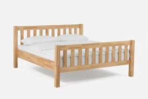 Komfortbett 90/120/140/160/180 Kernbuche massivholz Einzel Seniorenbett Ehebett - Bild 1 von 5