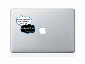 The Faults In Our Stars Quotes Apple Macbook Removable Vinyl Sticker Decal - Picture 1 of 1