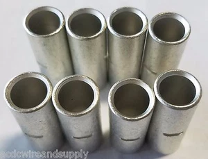 4 GAUGE TINNED COPPER BUTT CONNECTOR 8 PK CRIMP TERMINAL AWG BATTERY - Picture 1 of 1