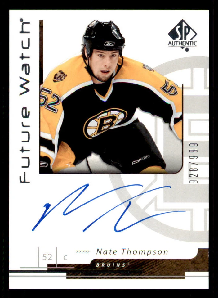 2006-07 SP Authentic #167 Nate Thompson AU RC /999 (ref 240169) - Image 1 of 2