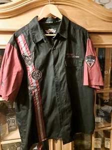 Original Harley Davidson Herren Hemd Gr.XL, Baumwolle DUNKEL ROT SCHWARZ - Bild 1 von 15